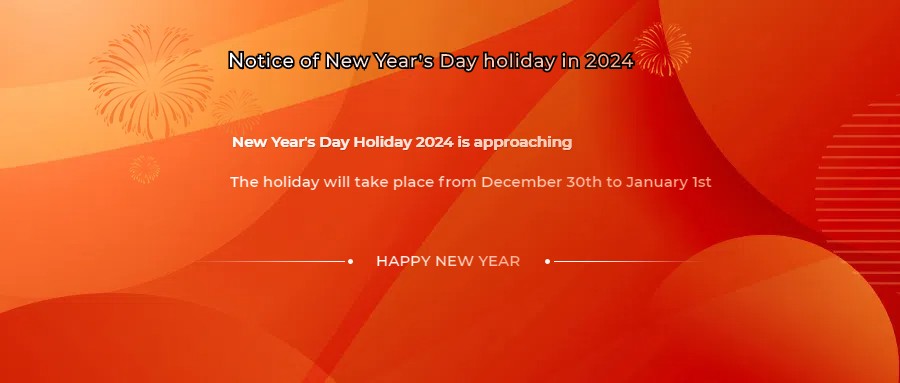 Avis de congé du Nouvel An en 2024